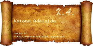 Katona Adelaida névjegykártya